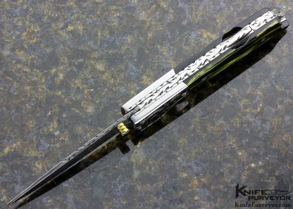 Mike "Wiskers" Allen Custom Knife Assisted Open Engraved Lockback - Image 4