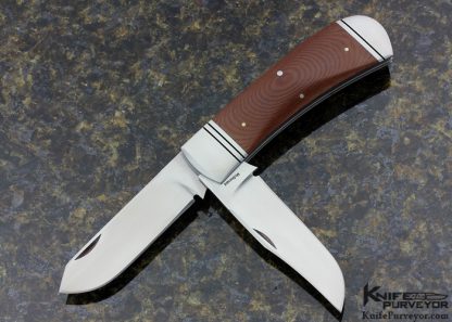 W.J. McDonald Custom Knife Micarta Trapper Slipjoint