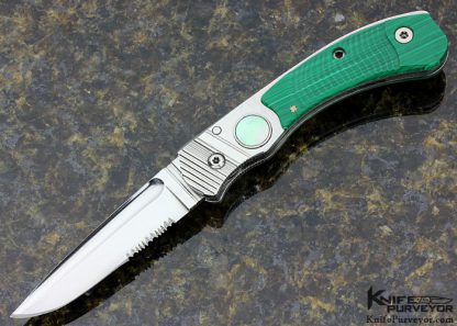 Jack Levin Custom Knife Empire Knife Club Knife D/A Auto with Malachite Inlays