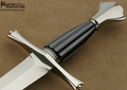 Wolfgang Loerchner Custom Knife Fluted Hematite Stone Art Dagger - Image 2