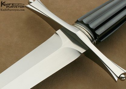 Wolfgang Loerchner Custom Knife Fluted Hematite Stone Art Dagger - Image 3