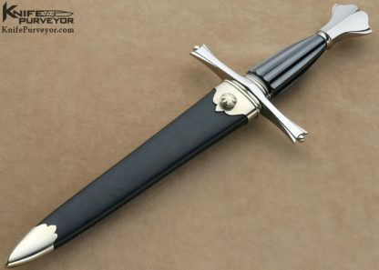 Wolfgang Loerchner Custom Knife Fluted Hematite Stone Art Dagger - Image 4