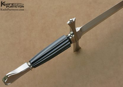 Wolfgang Loerchner Custom Knife Fluted Hematite Stone Art Dagger - Image 8