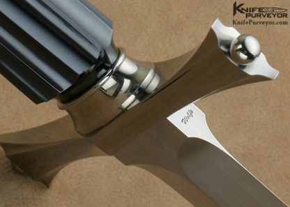 Wolfgang Loerchner Custom Knife Fluted Hematite Stone Art Dagger - Image 10