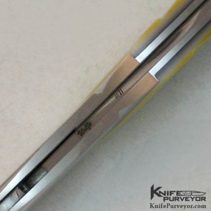 Wolfgang Loerchner Custom Knife Fluted Goldlip Pearl Lockback - Image 5
