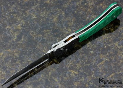 Jack Levin Custom Knife Empire Knife Club Knife D/A Auto with Malachite Inlays - Image 5