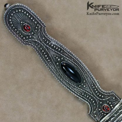 Zaza Revishvili Custom Knife Filigree & Damascus Art Dagger - Image 3