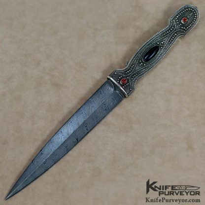 Zaza Revishvili Custom Knife Filigree & Damascus Art Dagger