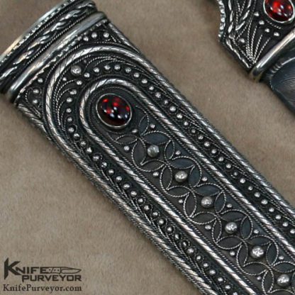 Zaza Revishvili Custom Knife Filigree & Damascus Art Dagger - Image 6