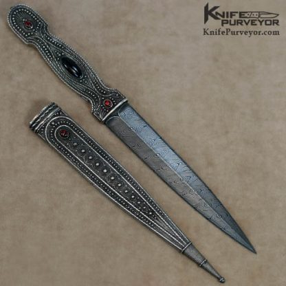 Zaza Revishvili Custom Knife Filigree & Damascus Art Dagger - Image 5