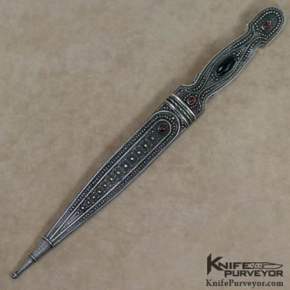 Zaza Revishvili Custom Knife Filigree & Damascus Art Dagger - Image 4