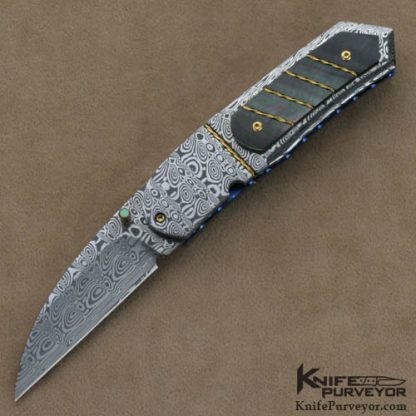 Mike Zscherny Custom Knives Blacklip Pearl & Damasteel Damascus Linerlock